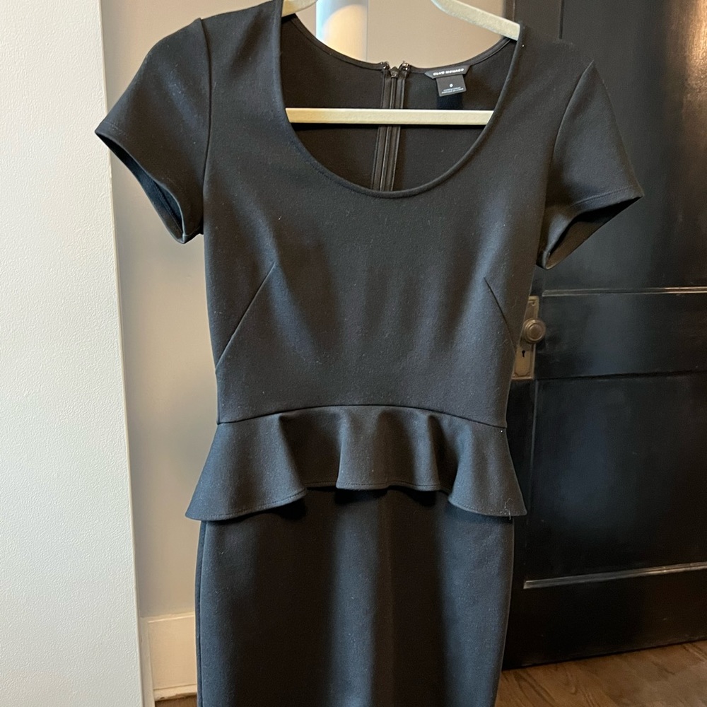 Club Monaco Peplum Black Mini Dress